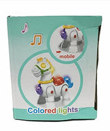 Walking Musical Pony Horse - Lights and Sounds - Interactive Kid Fun Toy (Random color)