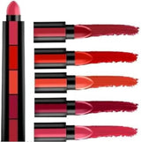 ( pack of 2 ) 5-in-1 Lipstick  | Five Shades In One| Long Lasting, Matte Finish|