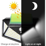 Solar Lights Outdoor Lighting Wireless Motion Sensor Lights IP65 Waterproof 270°Wide Angle Security Wall Lights