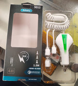 Aolike 5012 Car Phone Charger  USB Fast Charge One Drag 3in1 Universal Car Charger