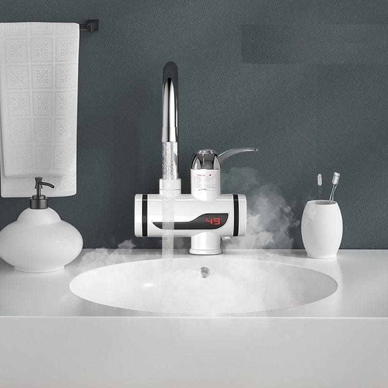 Hot Water Tap Instant Heating Electric Water Heater Faucet With Digital Display And Shower Head For Kitchen And Bathroom (Without Shower)