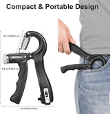 Hand Grip Strengthener Adjustable Resistance Wrist Strengthener Forearm Gripper Hand Workout Strength Trainer with counter (Random colour)