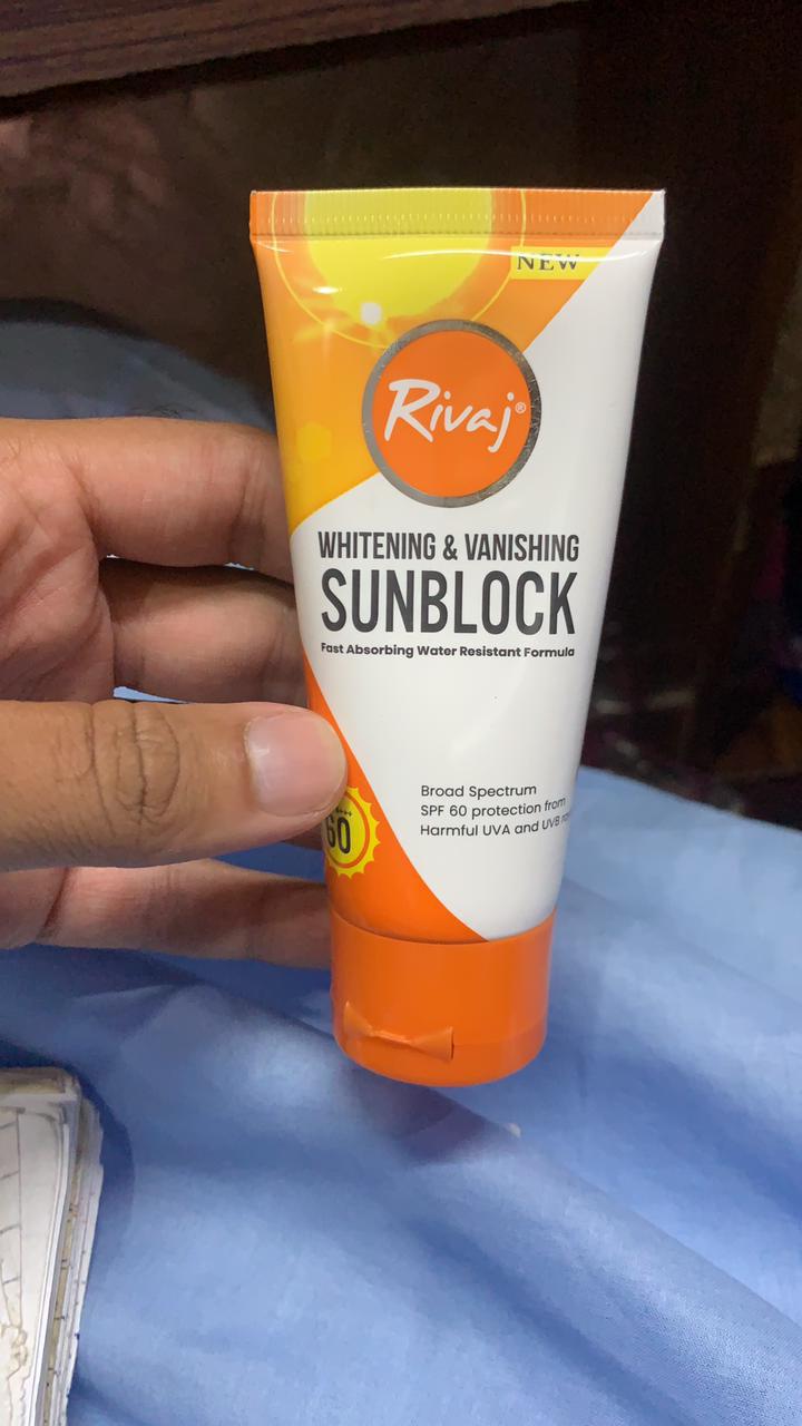 Rivaj UK Sun Block Spf 60 Original Rivaj UK Whitening &amp; Vanishing Sun Block SPF / PA+++ 60