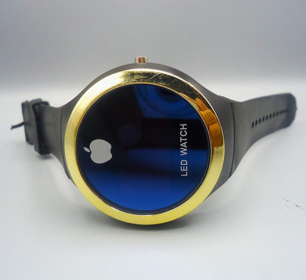 Round Shape Led Digital Watch with Apple Logo Digital Watch-watch for  Men and Women (Random Color )