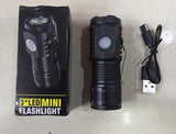 Mini Flashlight Flash Super Power Waterproof Camping Light / Pocket Flashlight with Clip USB Rechargeable Powerful Flashlight