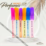 Set of 6 different Fragrances Pocket Sized Perfumes For Women- 8ml Each