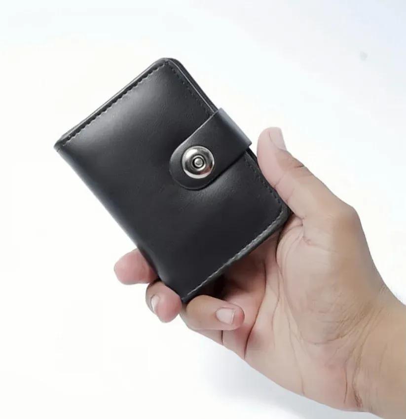 Plain Leather Smart Wallet for Male And Female | Easy To Carry | Stylish And Slim - Black
