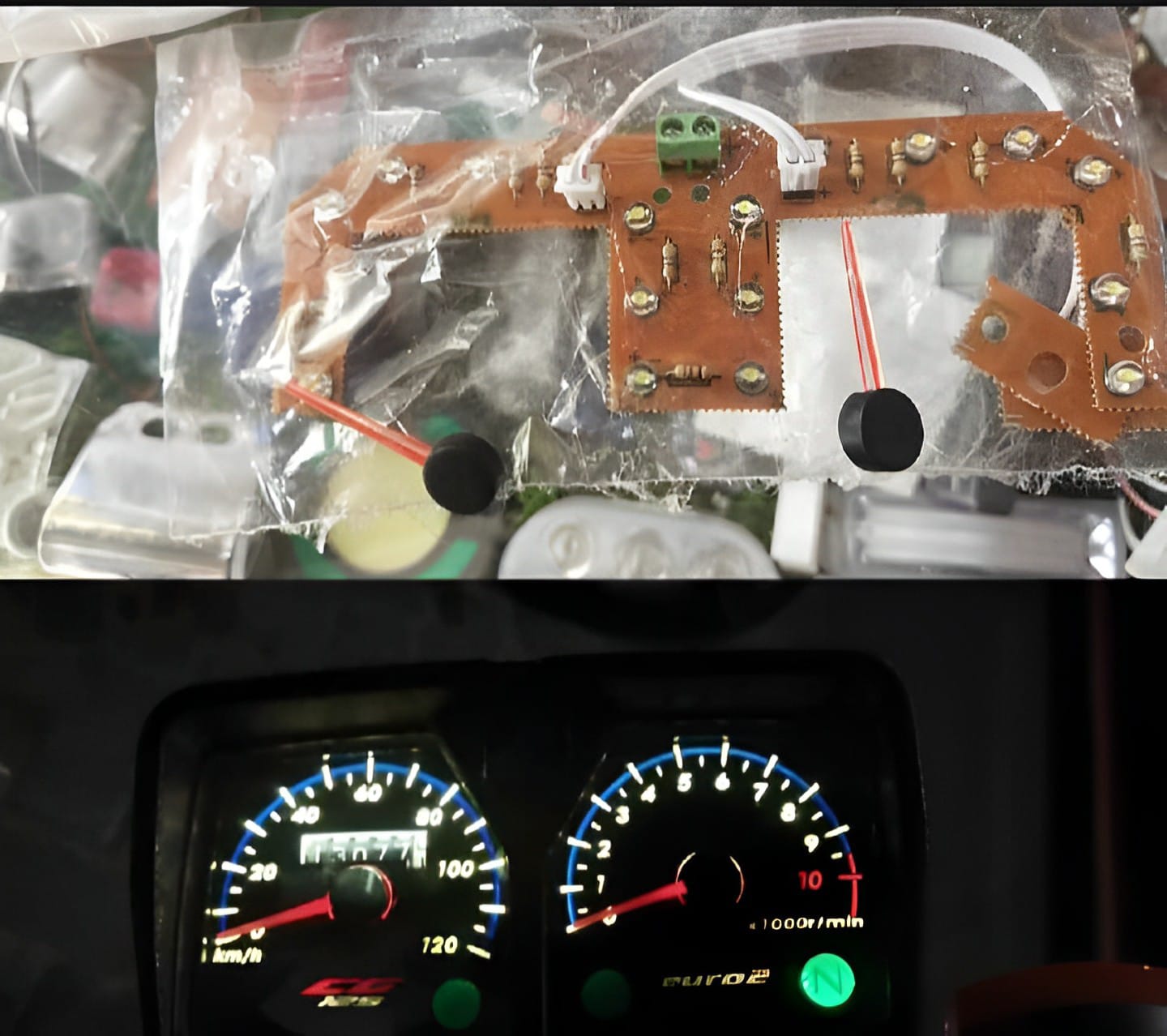 Honda Spedometer Led glow kit with niddle for Honda Cg 125 motorcycle motor bike