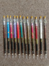 ( Pack of 12 )2 in 1 colors eye pencil multipurpose  Eye Pencil (Random color )