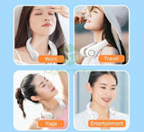 SurroundFan New Portable Bladeless Neck Fan – Foldable, Hands-Free Cooling for Travel &amp; Sports ( Random Color )