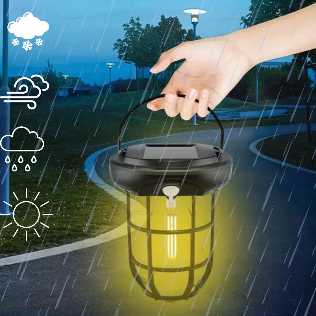 Solar Wall Lights Outdoor,Solar Camping Lights with 3 Lighting Modes &amp; Motion Sensor, Waterproof LED Solar Camping Lantern Lamp