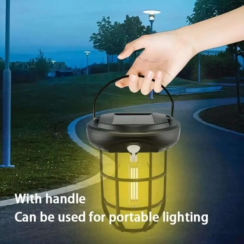 Solar Wall Lights Outdoor,Solar Camping Lights with 3 Lighting Modes &amp; Motion Sensor, Waterproof LED Solar Camping Lantern Lamp