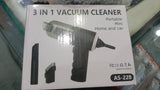 3 in 1 AS-228 Mini USB Rechargeable Vacuum Cleaner for Home and Office Use