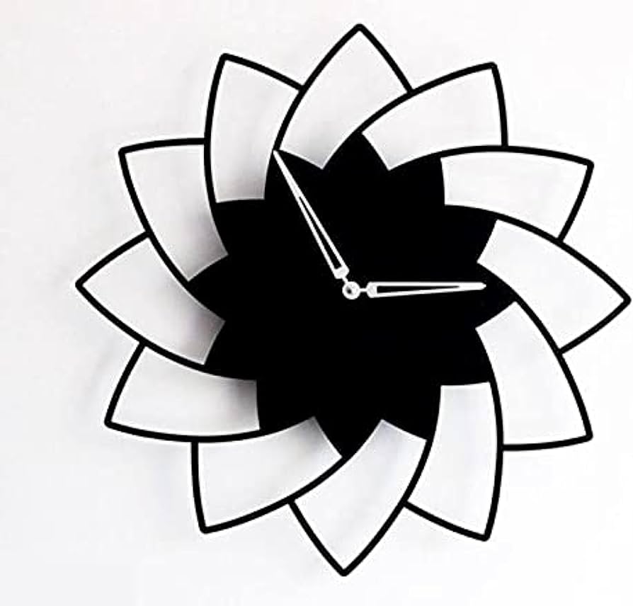 3D WOODEN FLORAL WALL CLOCK Modern Home Decorations for Living Room,Bedroom
