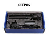 NEW EMERGENCY GePass Rechargeable LED Flashlight, 100,000 Hours of LED Life, Long Range Beam, CREE LED, Outdoor and Indoor Lights, Bright Light, Camping Torch | GeePas RL 601