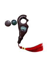 Digital Counter with Qibla Compass and Rotating Prayer Beads Portable Finger Tasbeeh Japa (random color)