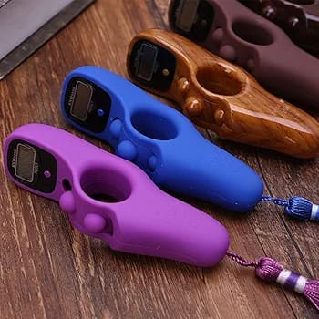 Finger Counter-Islamic Tasbih Bead Digital Finger Rotating Prayer Beads with Digital Counter Counter for Prayer Islamic Tasbih Muslim (Random Color)