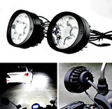 2 led plus button LED Headlight &amp; Button Assist Lamp For Motorcycle Motorbike Bike Universal CD70 CG 125 &amp; All