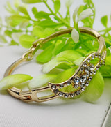 Exquisite Imported Adjustable Crystal Leaf Bracelet | Best Quality Artificial Bracelet For Girls &amp; Women | Bracelet For Every Occasion | Elegant Design