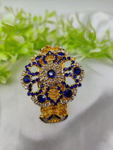 Imported Golden Lace Crystal Bracelet | Royal Ruby Elegance Bracelet | Royal Sapphire Glam Bracelet - Adjustable Bracelet – Best Quality Artificial Bracelet For Girls &amp; Women ( Random Color )