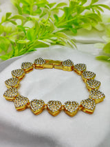 1 Piece Imported Exquisite Adjustable Heart Crystal Bracelet – Imported Elegance | Best Quality Artificial Bracelet For Girls &amp; Women | Bracelet For Every Occasion | Elegant Design