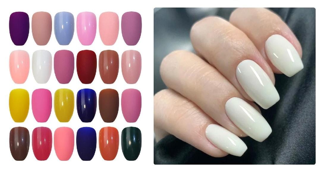 Pack of 144 Artificial Nails Without Nail Glue, Beautiful Fancy Fake Nails (Random color)