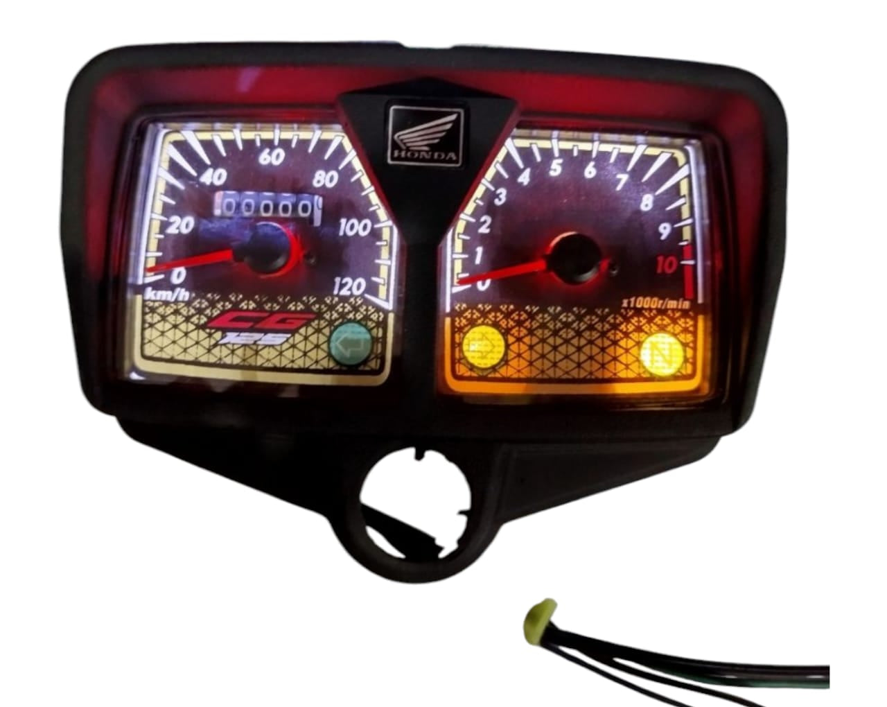 Speedometer for CG 125 Motorcycle | Honda 125cc Bikes With Meter Colour Lights (Complete meter with box)