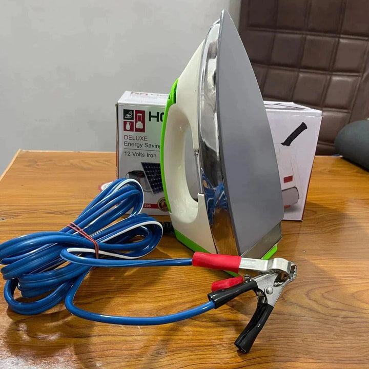 Home Star Solar Iron/Energy Saving Iron | Best Quality 12V Iron | 12 Volt Dry Iron For Heavy Duty | Metal Iron