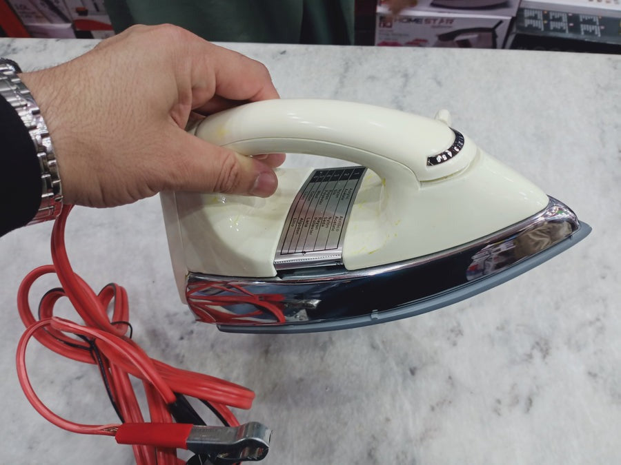 Home Star Solar Iron/Energy Saving Iron | Best Quality 12V Iron | 12 Volt Dry Iron For Heavy Duty | Metal Iron