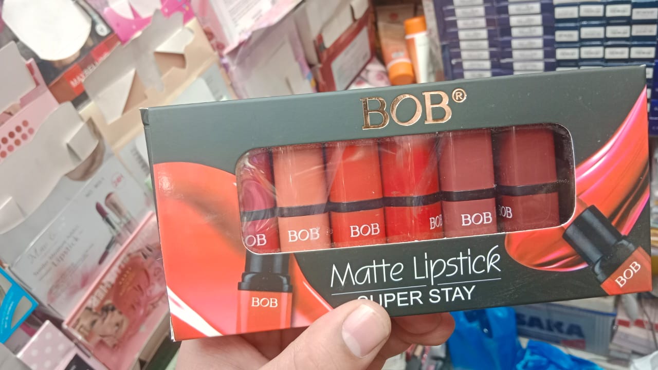 Pack of 6 Bob Super Stay Matte Lipstick Set | Best Quality Matte Lipsticks for Women (random shades)