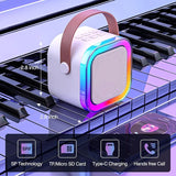 Portable Bluetooth Karaoke Speaker with RGB Lights &amp; Controllable Battery – Mini Loud Speaker for Kids, Girls, and Boys | Perfect Gift for Family Parties and Karaoke Fun ( Without Mic )