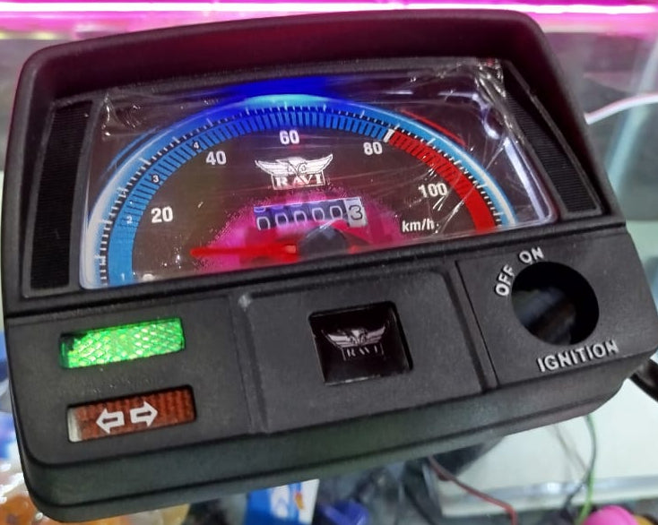 Ravi 70cc Speedometer Speed with LED Lights In Meter | Best Quality Speedometer For 70CC Motorcycle | 70CC Bike Meter