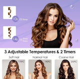 Hair Curler, 32mm Automatic Curling Iron, 3 Adjustable Temperatures And 2 Timer Reminders, Automatic Curling Iron For Long Hair, Double Anti-Scald Function, Australian Specification Plug, Suitable For Everyone ( Random Color )