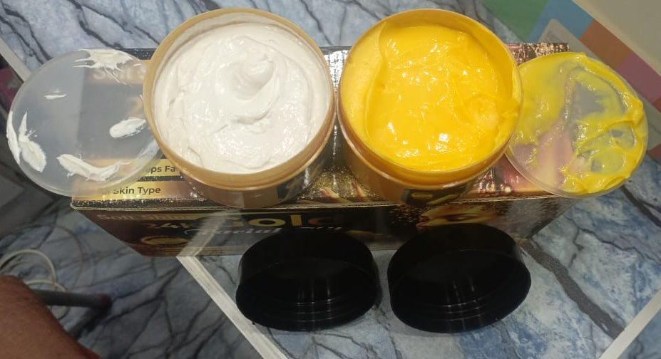 Soft Shine 24K Gold Facial Kit Whitening Facial Kit 6 steps Whitening And Glowing Facial Kit 300ml