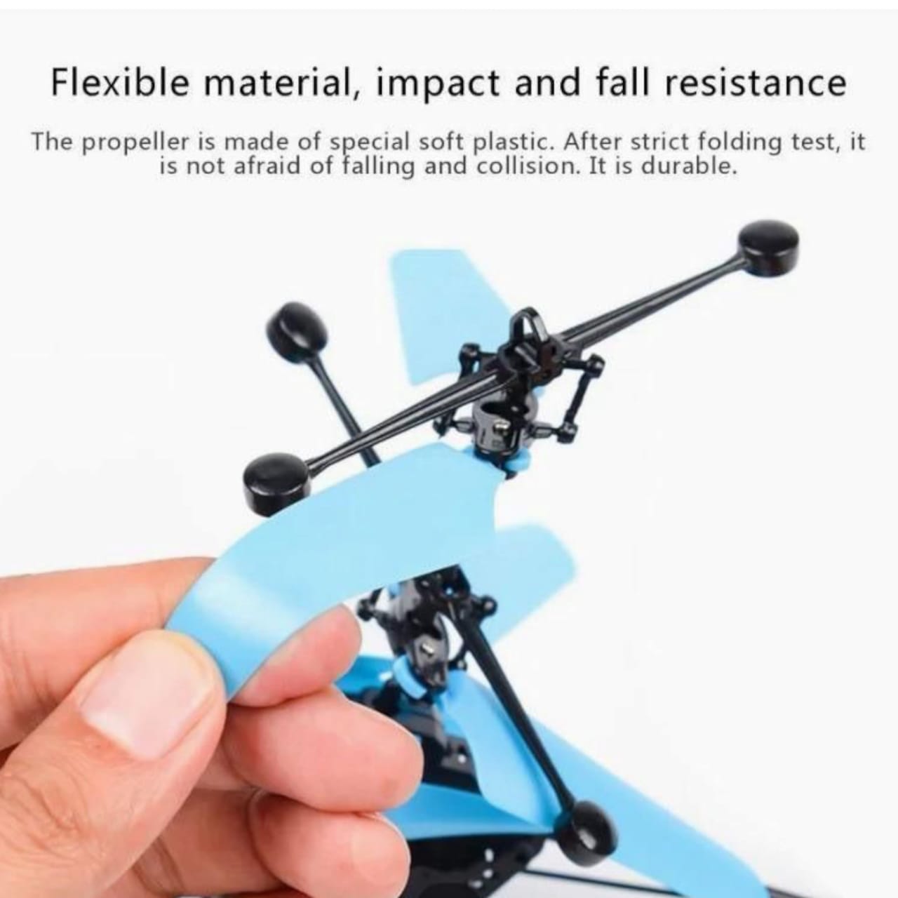 Infrared Induction LED Helicopter – Hand Sensor Controlled, Rechargeable Flying Toy | Helicopter For Children | Toy For Baby - Random Color - Model: JQ-1111