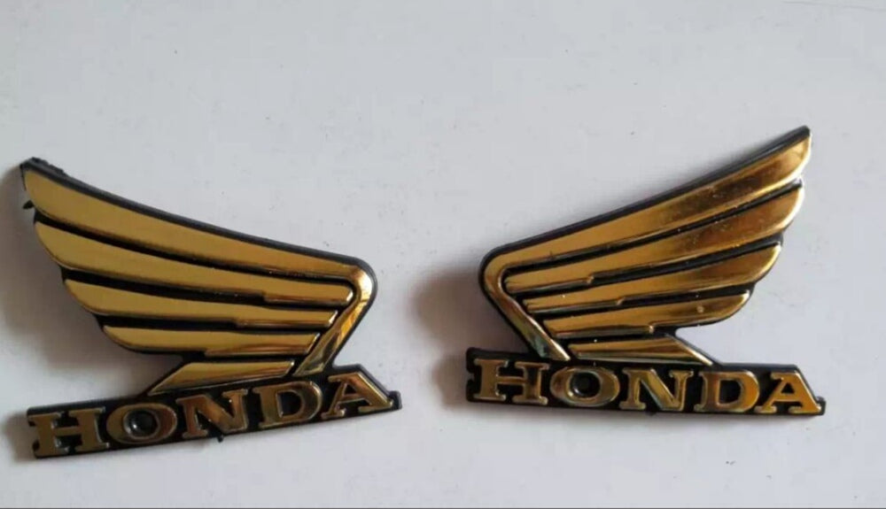4-Piece Tenki &amp; Tappa Monogram Set for CD70 – Universal Honda Style Badges | Best Quality Mono Set 