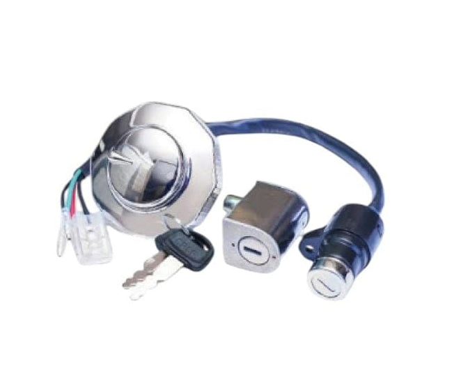 03 Pcs Lock Set For CD-70 Motorcycle  and China Bike - 3 in 1 Lock Set - Best Quality Lock Set For Bike