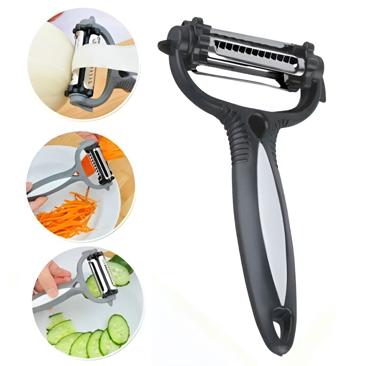3-in-1 Vegetable Peeler Cyclone Knife – Roto Peeler | Multifunctional kitchen tool designed for multiple peeling ( random color)