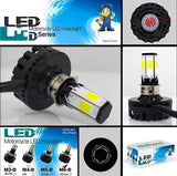 M6 LED Universal Headlight with Fan for All Bikes | universal fitting 3 function High/Low and flasher light