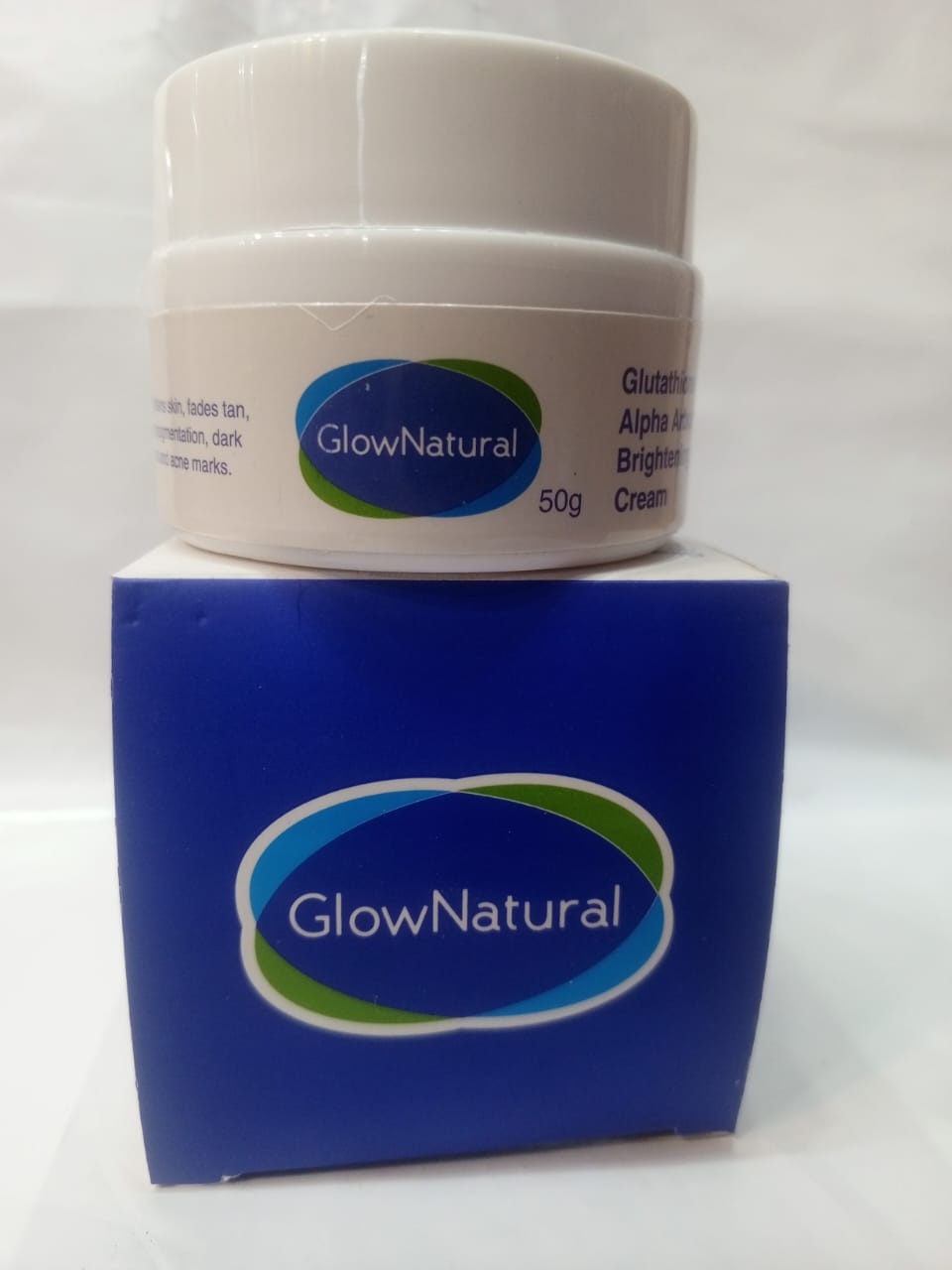 Glow Natural Glutathione and Alpha Arbutin Skin Brightening Cream – 50g – Advanced Formula for Even Skin Tone, Radiance, and Dark Spot Reduction