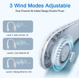 Neck Fan Portable Bladeless neck fans Portable Hanging Neck Fan Micro Cooling Strong Fan 360° Bladeless Hanging Neck Fan Rechargeable USB Mini Neck Fan for Kitchen Outdoor Travel for Summer Sports ( Random Color )