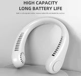 Neck Fan Portable Bladeless neck fans Portable Hanging Neck Fan Micro Cooling Strong Fan 360° Bladeless Hanging Neck Fan Rechargeable USB Mini Neck Fan for Kitchen Outdoor Travel for Summer Sports ( Random Color )