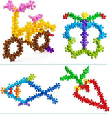 32 pcs Snowflakes Colorful Toy Building Blocks Flower-Shaped Set | Plastic colorful snowflakes toy