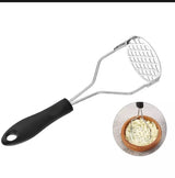 Potato Masher Stainless Steel Manual Kitchen Vegetable Ricer Fruit Banana Egg Crusher Tool - Random Color
