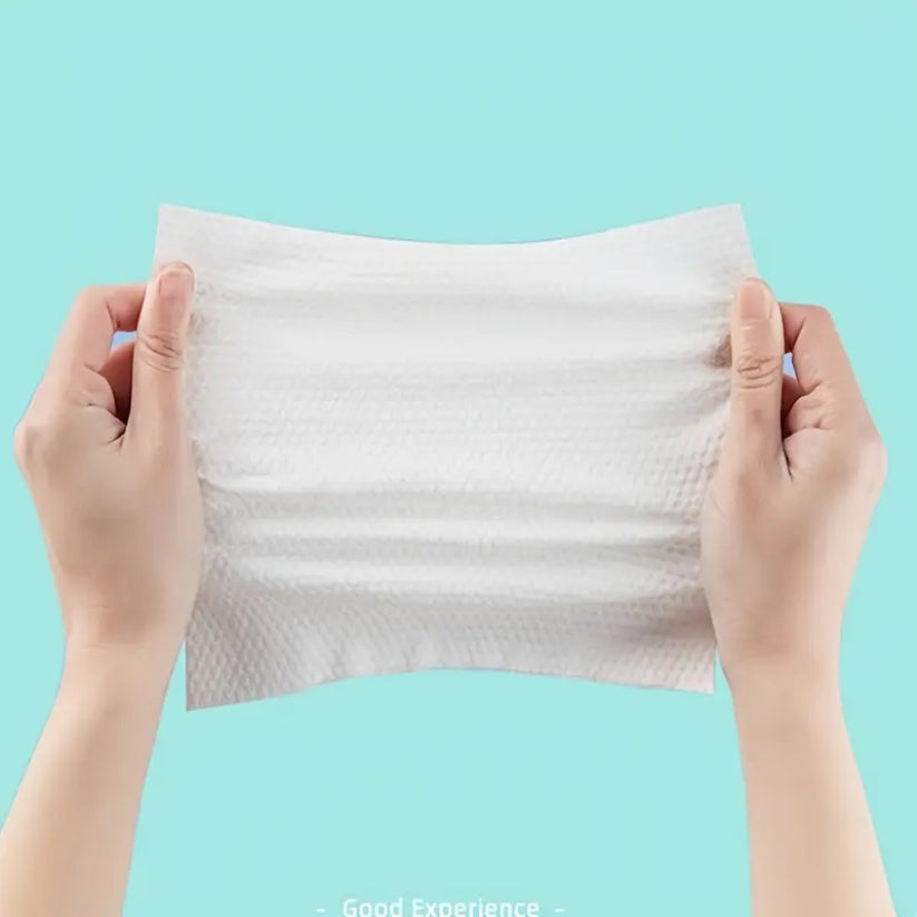 Disposable Face Towel – 70 Pcs Ultra Soft, Thickened Cotton Tissues | Lint-Free, Multi-Purpose Facial Dry Wipes for Skincare, Makeup Removal &amp; Cleansing