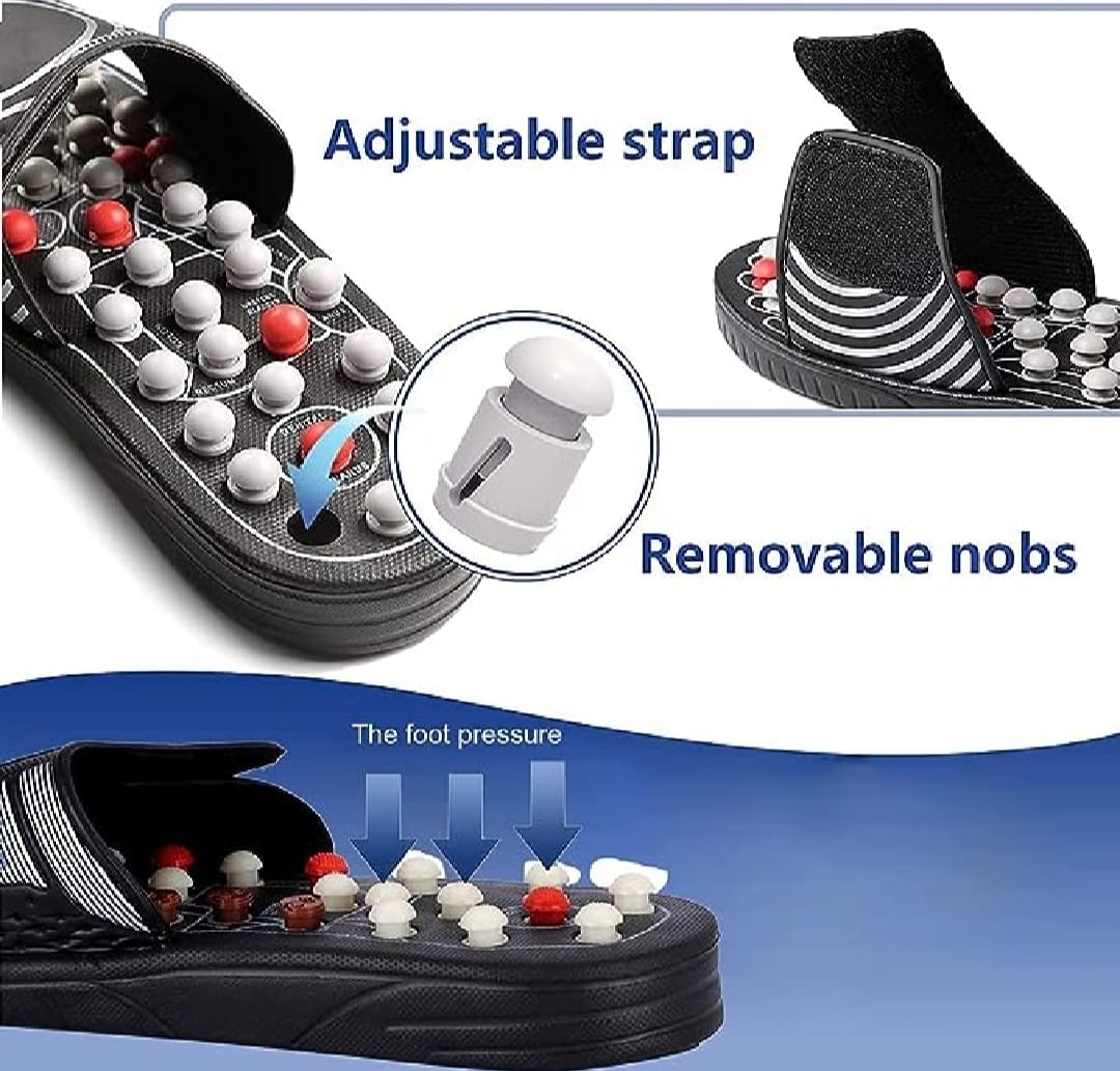 Blueidea Acupressure Massage Slippers for Sugar Patients – Foot Therapy Reflexology Sandals with Acupuncture Points &amp; Non-Slip Sole