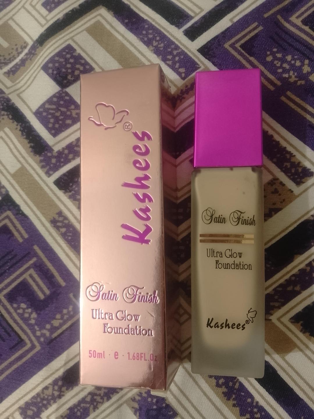 Kashees EvenTone High C24 Hours Full Coverage Glowy Foundation - 50ml overage Liquid Foundation 30Ml - Shade 1