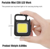 COB Small Flashlight, Keychain Work Light, USB Rechargeable, Mini LED Handheld t, 3 Light Modes Portable Pocket Light for Gift, Camping Emergency Fishing