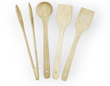 Pack of 4 – Wooden Spoon Set | Nonstick Teak Wood Kitchen Utensils for Cooking &amp; Serving