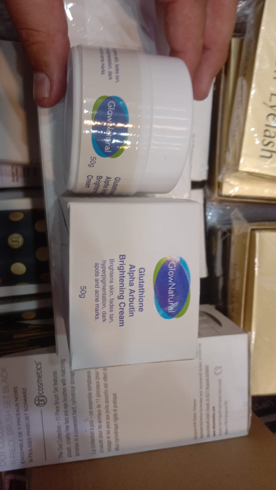 Glow Natural Glutathione and Alpha Arbutin Skin Brightening Cream 50g Advanced Formula for Even Skin Tone, Radiance, and Dark Spot Reduction